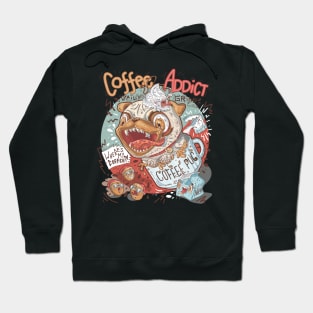 Coffee addict caffeine craving pug Hoodie